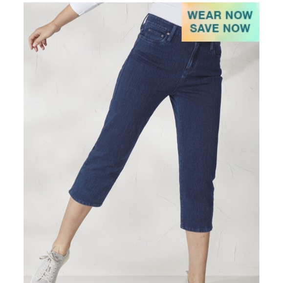 Coldwater Creek Knit Denim Cropped Jeans 24W NWT - Picture 2 of 9